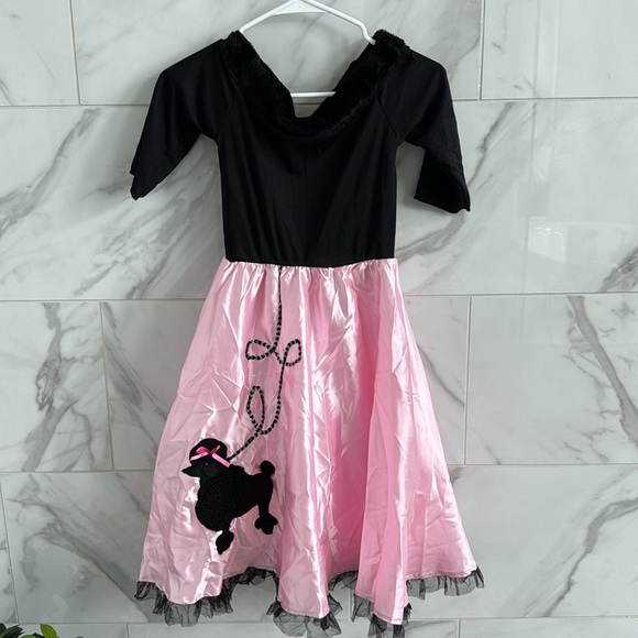 Girls 50s Dress with Poodle Halloween Costume 
Size Medium (8-10) - Picture 2 of 8